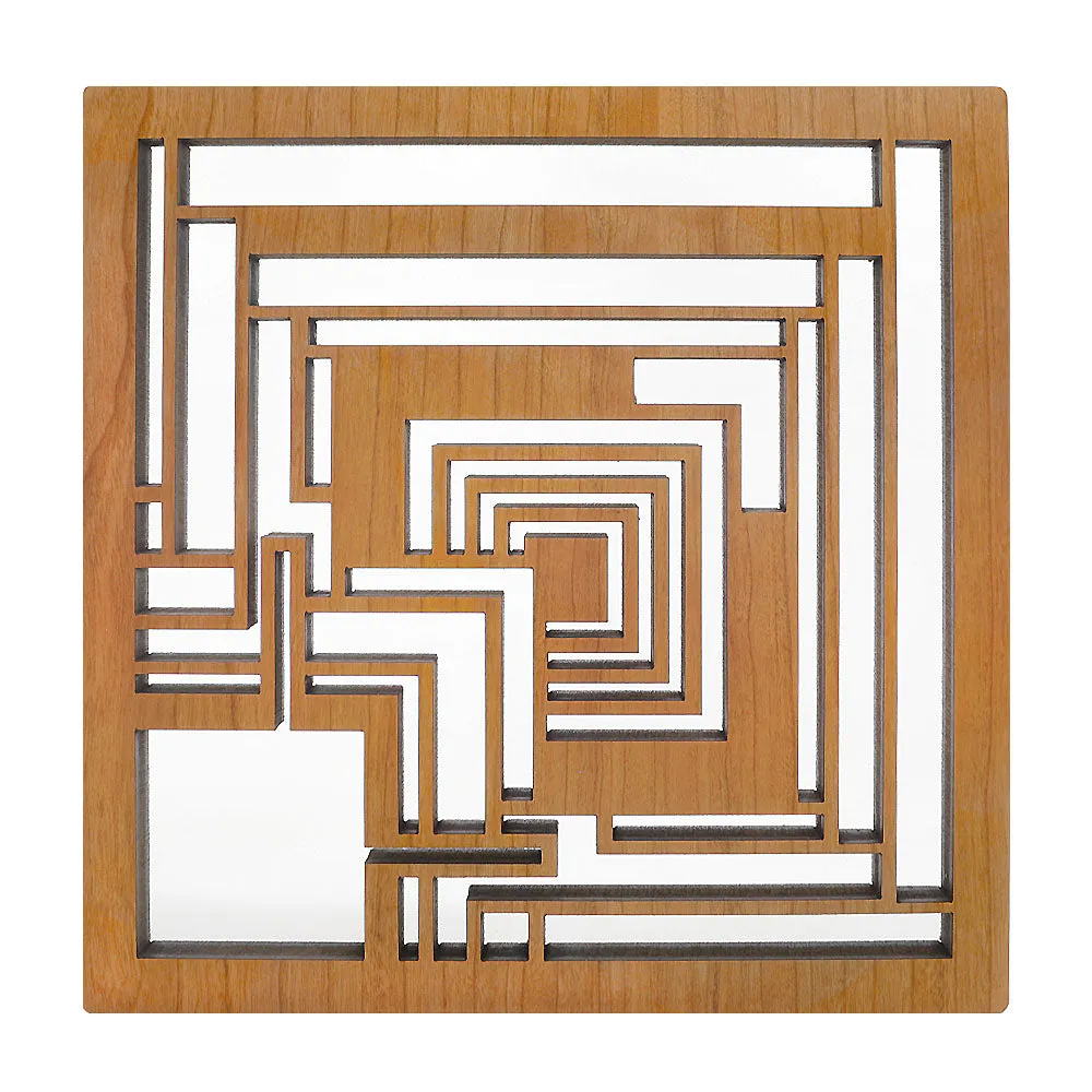 Frank Lloyd Wright Ennis Block Wood Trivet