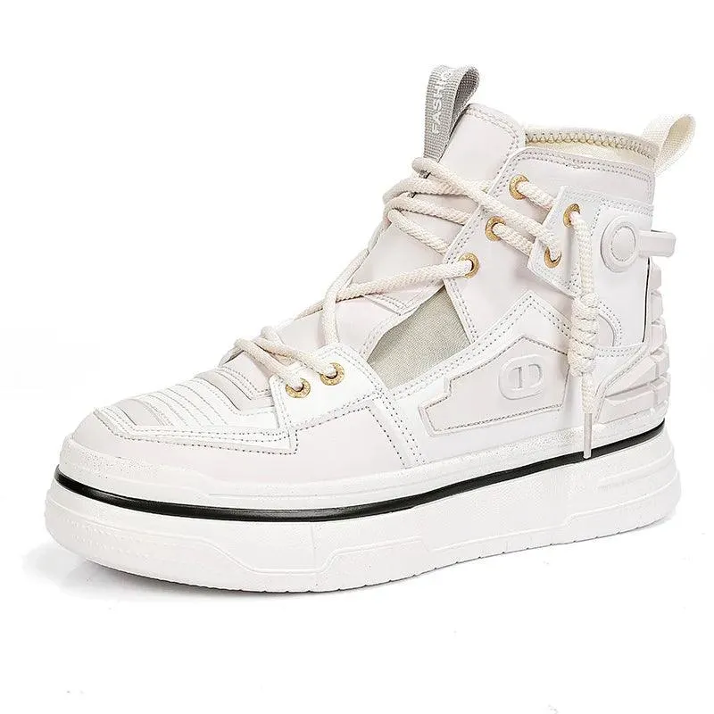 Giovanni Renzo Mens High Top Designer Sneakers/Thick Platform Sole Shoes