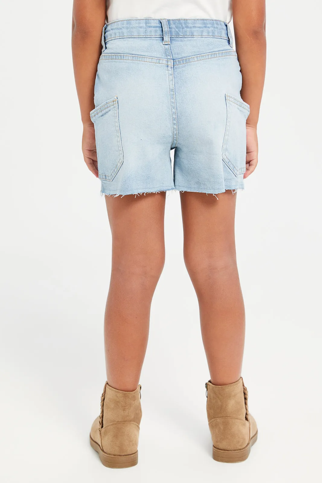 Girls Blue Denim Shorts