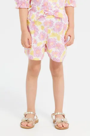 Girls Multicolour Printed Shorts