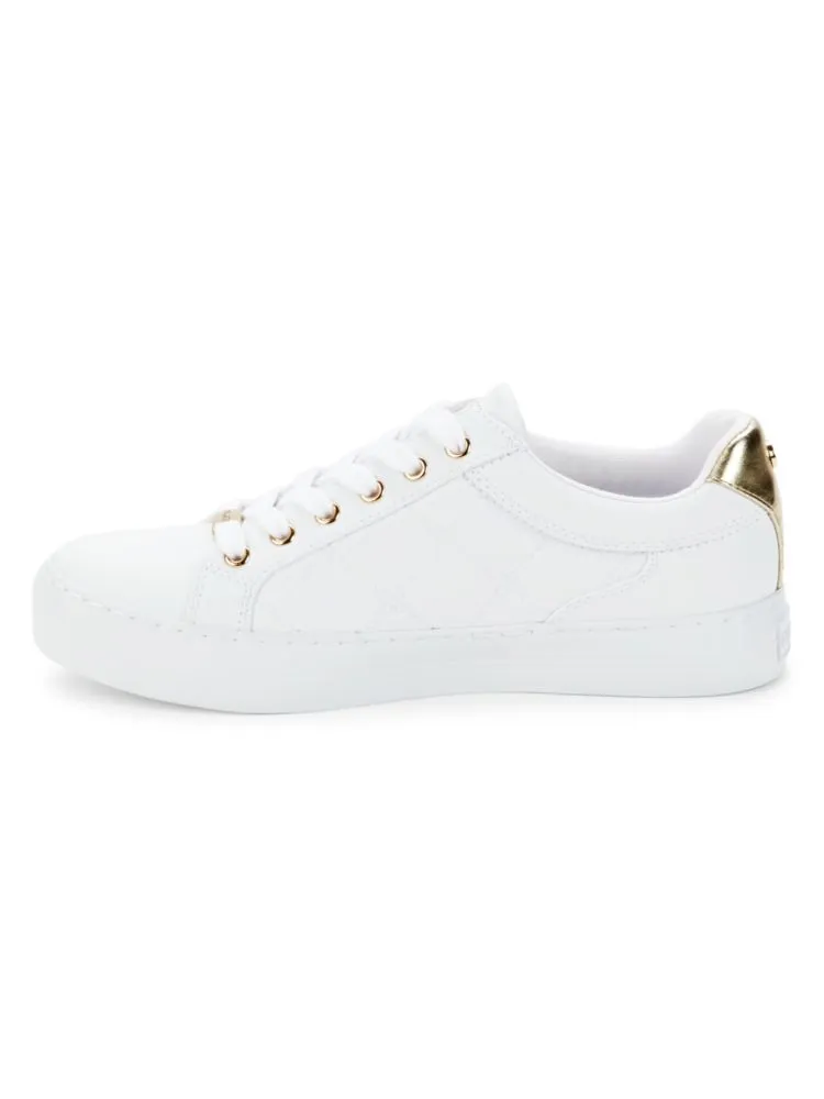 Gives Nine West Quilted Platform Sneakers, White