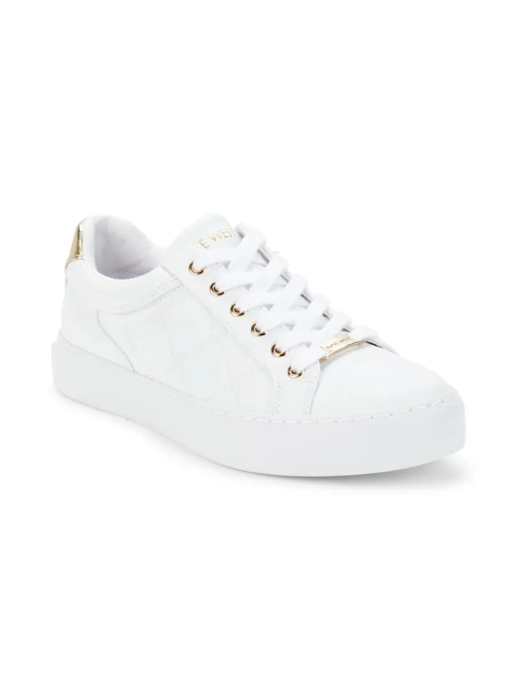 Gives Nine West Quilted Platform Sneakers, White