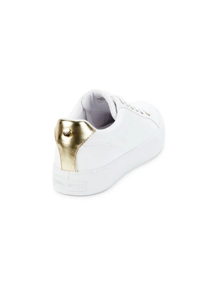 Gives Nine West Quilted Platform Sneakers, White