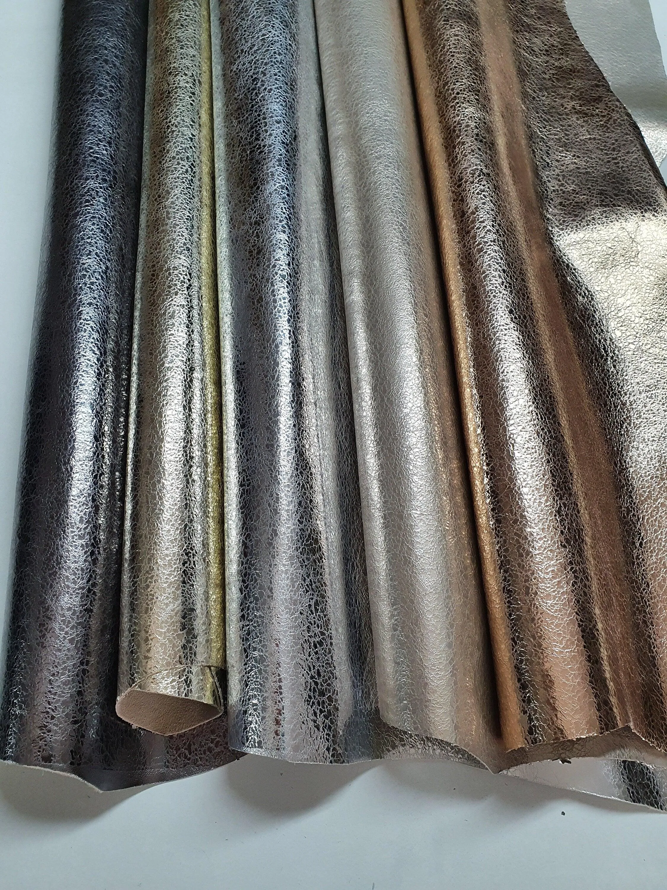 Goat soft metallic leather, Genuine goat skin leather pieces for crafts, thickness 0,9mm(2 1/2 oz)