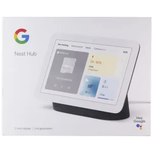 Google Nest Hub 7-inch Smart Display 2nd Gen with Google Assistant - Charcoal