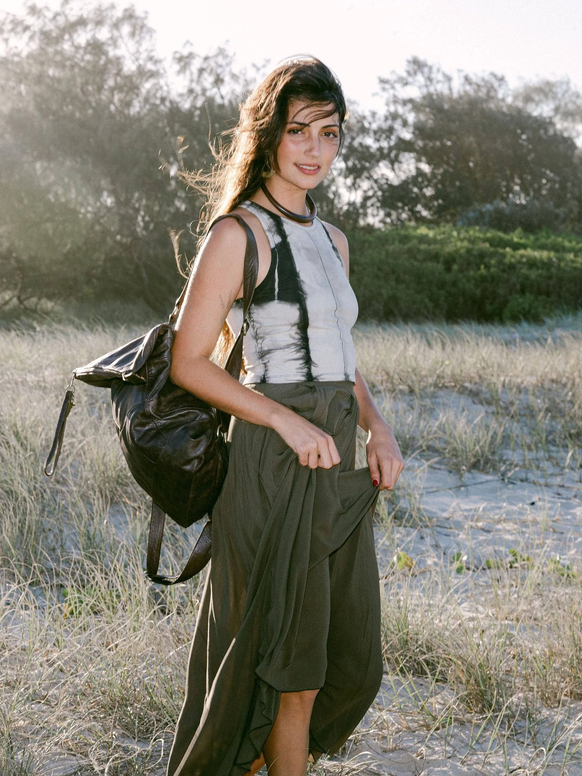 Green Peony Skirt