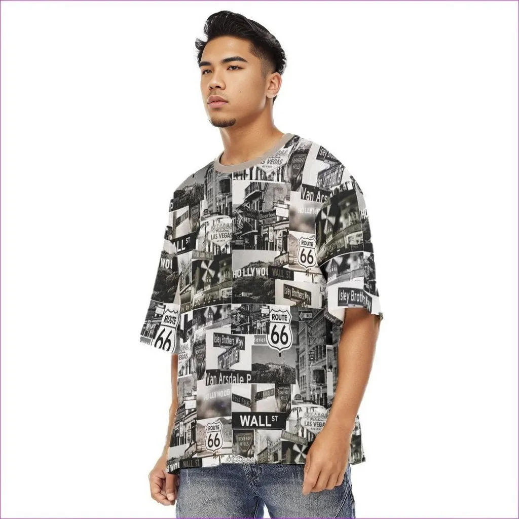 Greyed Streets Men's Loose T-Shirt