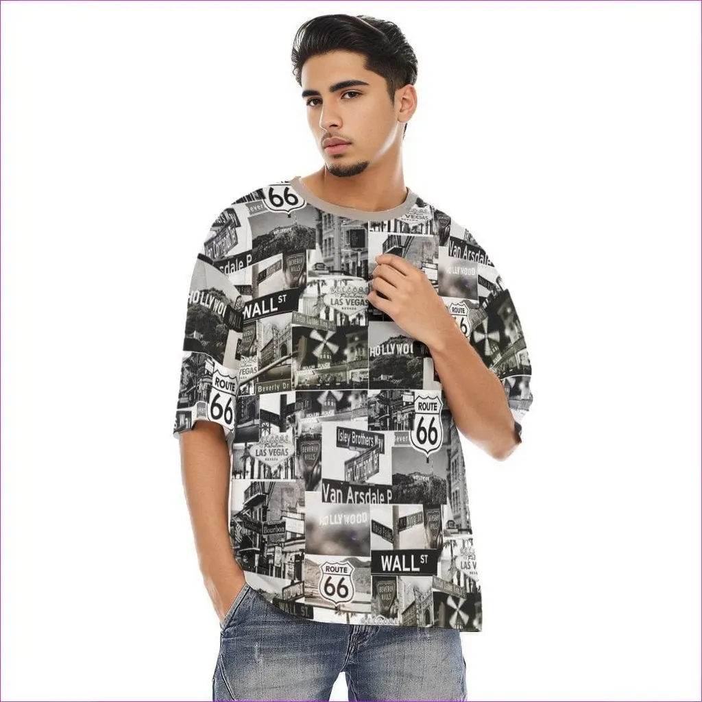 Greyed Streets Men's Loose T-Shirt