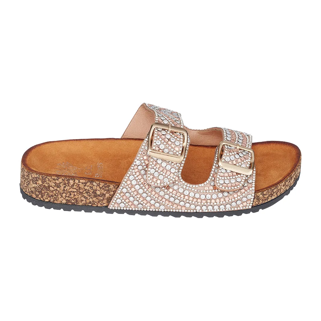 Holly Rose Gold Footbed Sandals