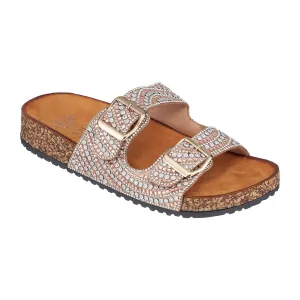 Holly Rose Gold Footbed Sandals