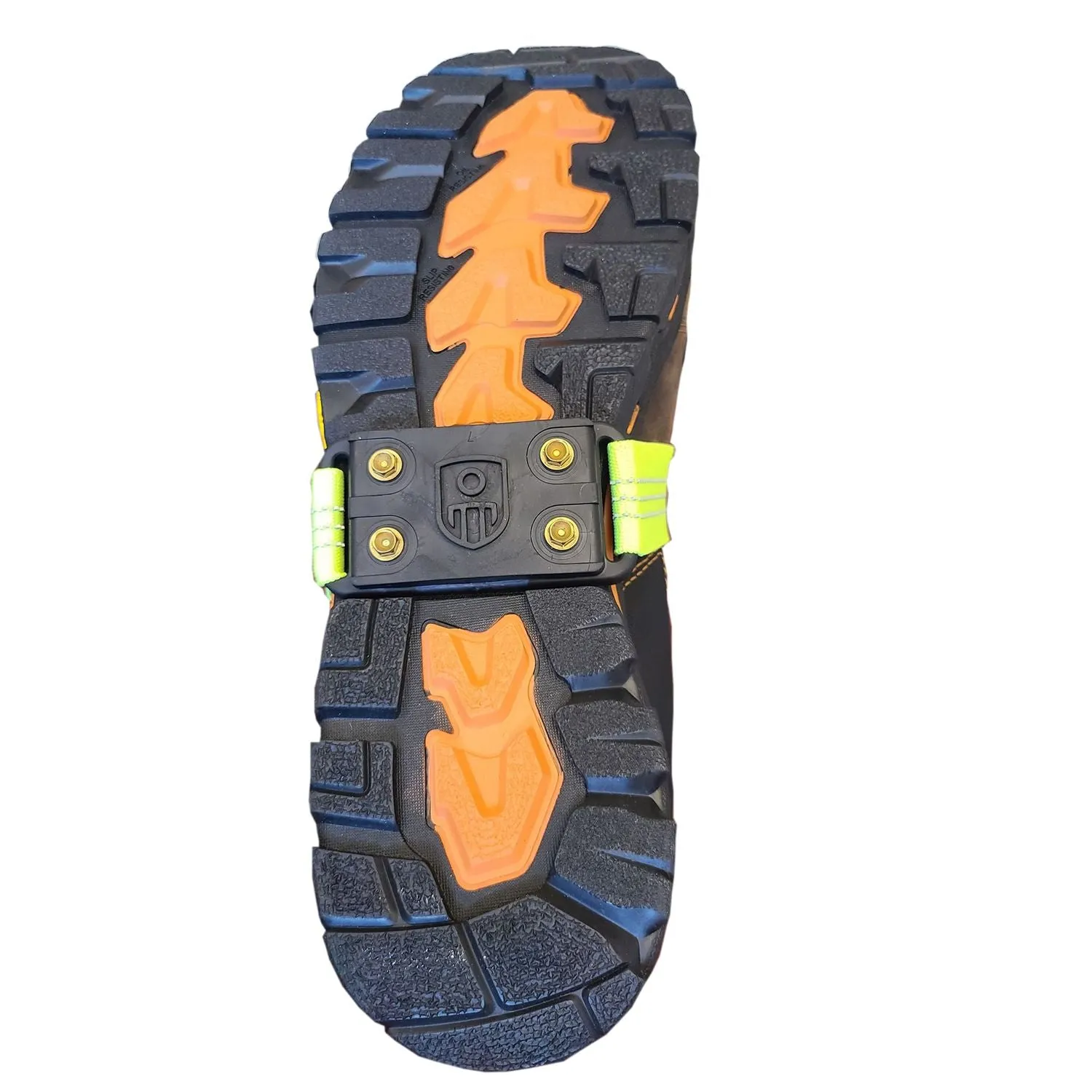 Ice Cleats - Impacto MidCleat, Brass, Fire-Resistant Strap MIDCLEATFR