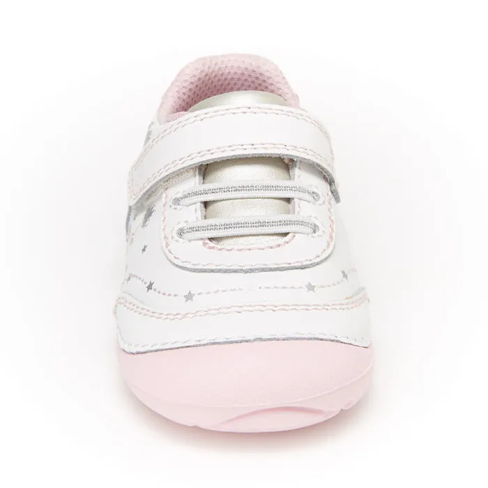 Infant Girl Stride Rite Soft Motion Adalyn Sneaker White/Silver