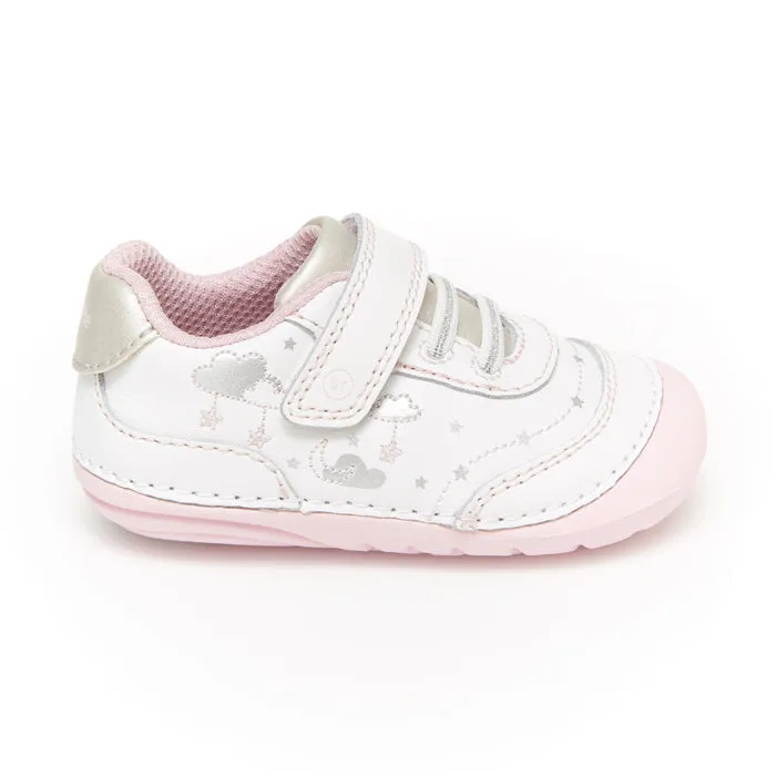 Infant Girl Stride Rite Soft Motion Adalyn Sneaker White/Silver