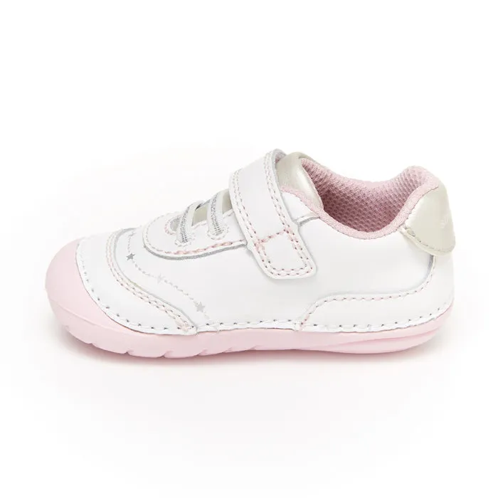 Infant Girl Stride Rite Soft Motion Adalyn Sneaker White/Silver