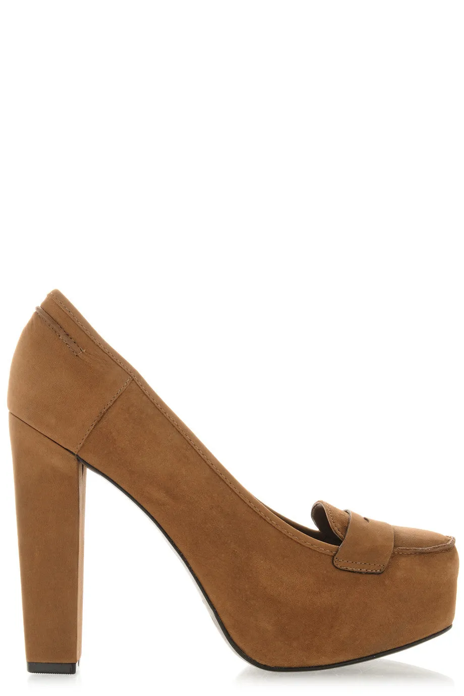 IRLANDA Camel Leather Pumps