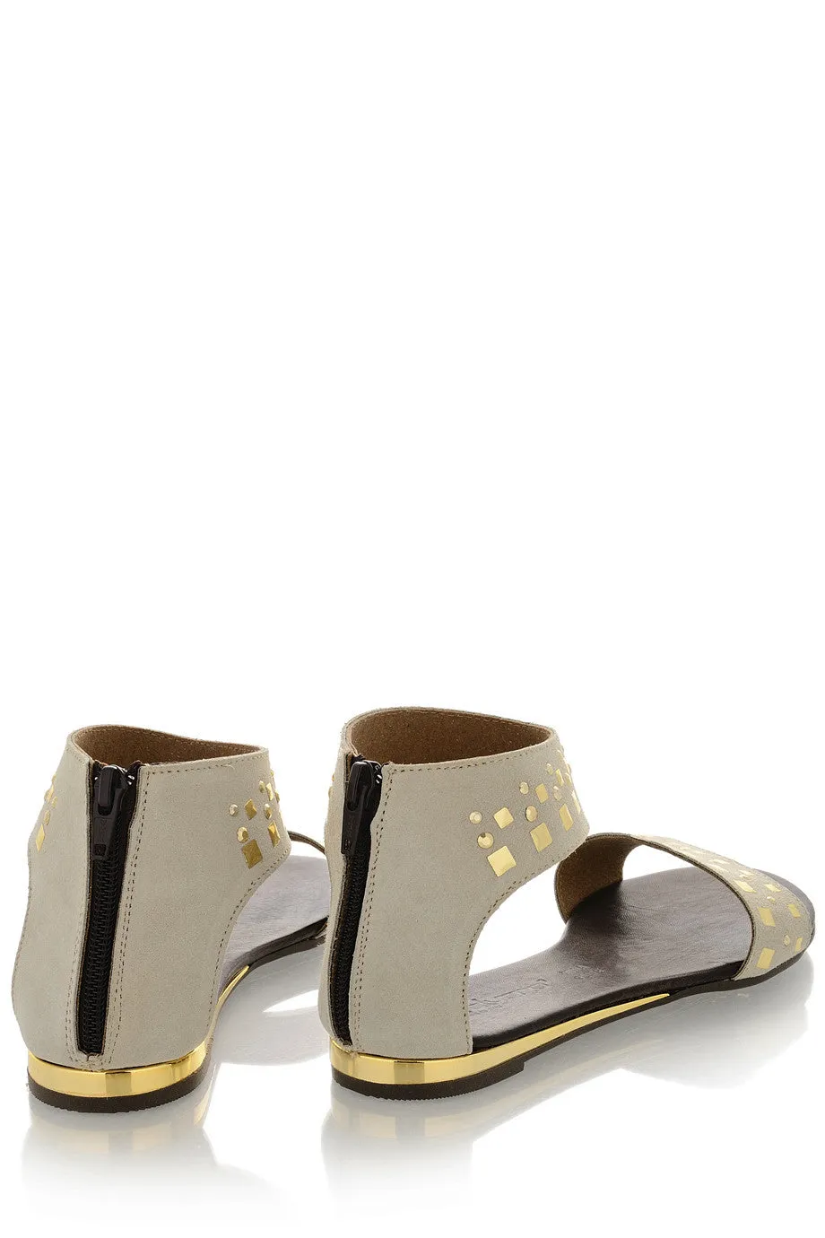 JOHNETTE Grey Beige Sandals