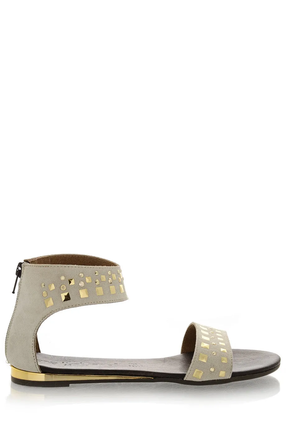 JOHNETTE Grey Beige Sandals