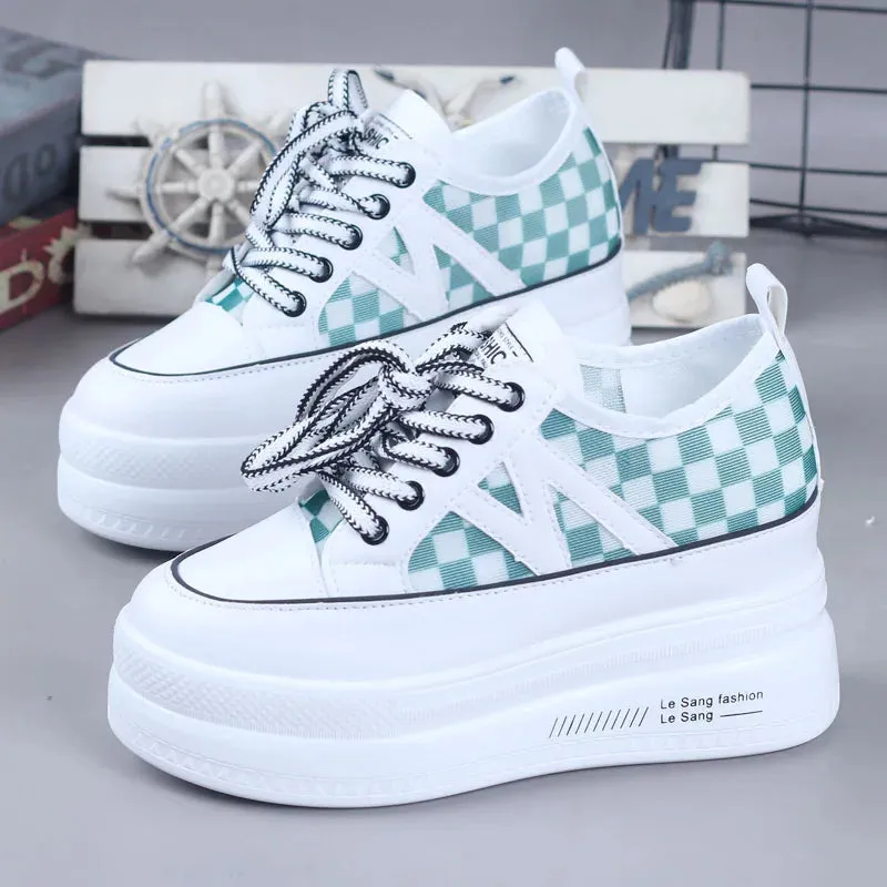 Joskaa 2024 New White Platform Fashion Sneakers