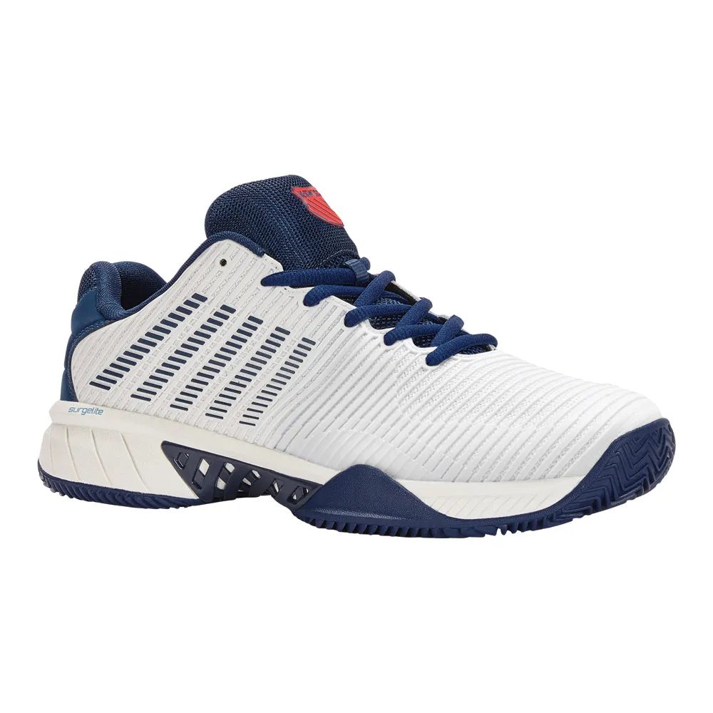 K-Swiss Hypercourt Express 2 HB Tennis Shoes (Mens) - Blanc/Blue Opal/Lollipop