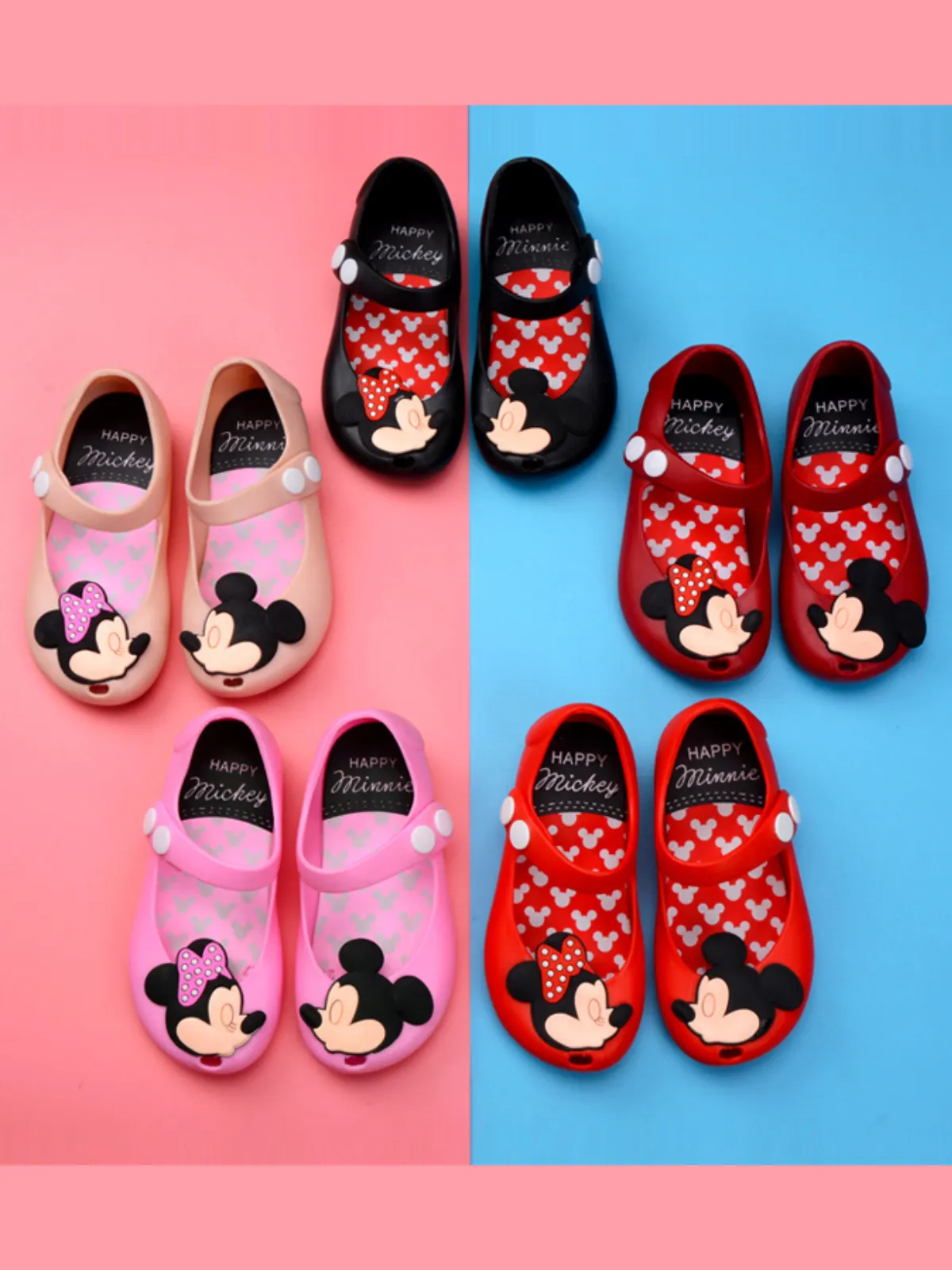 Kissing Mickeys Mary Jane Jelly Shoes by Liv and Mia