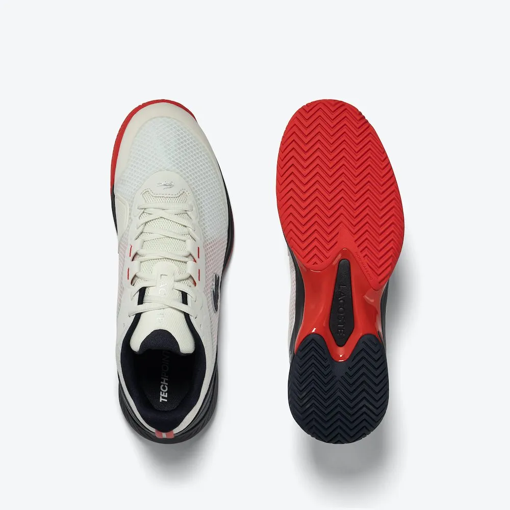 Lacoste Tech Point Men’s Tennis Shoes - White/Navy/Red