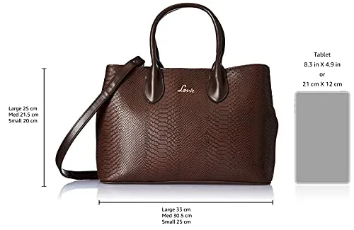 Lavie Women's Ficus Medium Satchel Bag Choco Ladies Purse Handbag