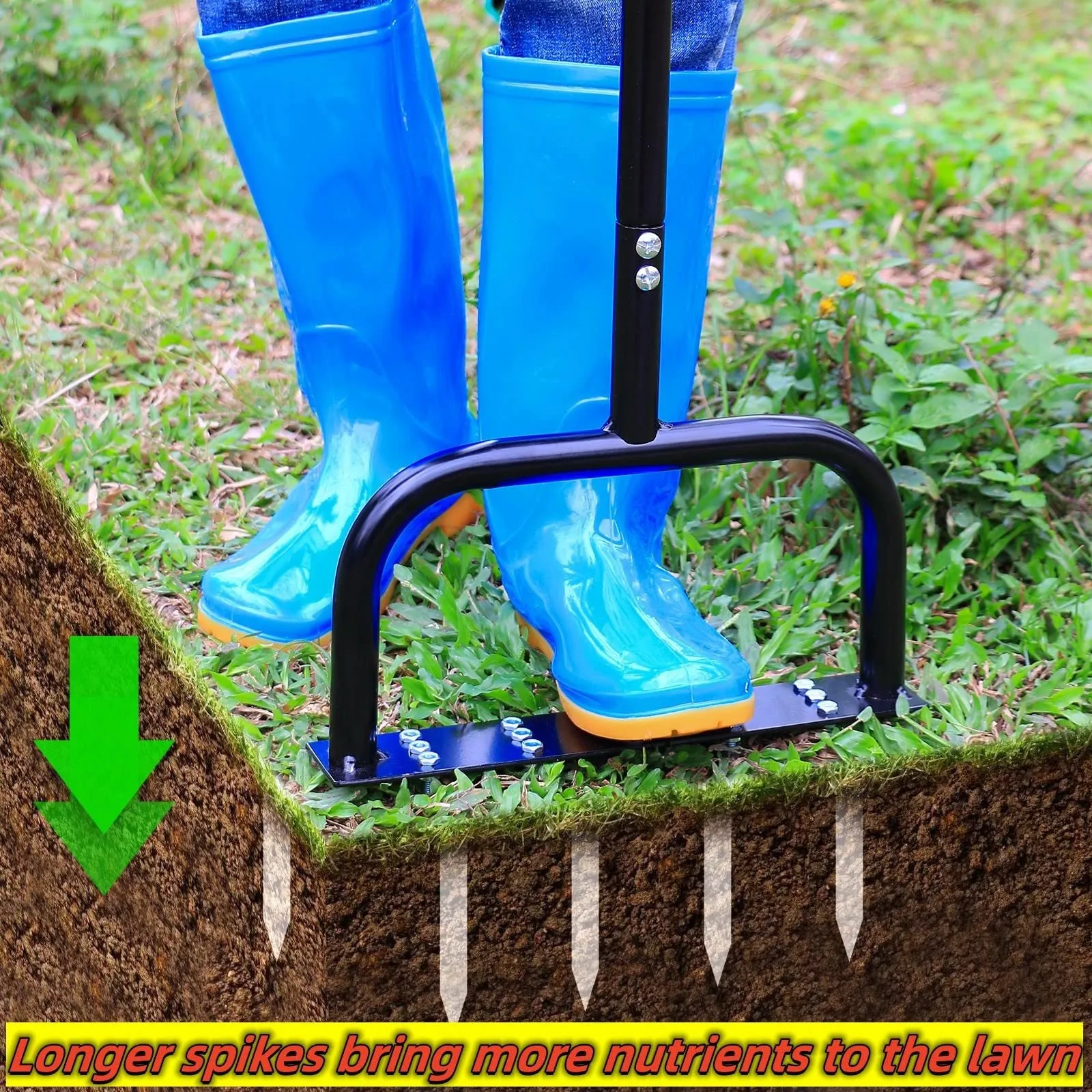 Lawn Aerator Manual Metal Spike Grass Aeration