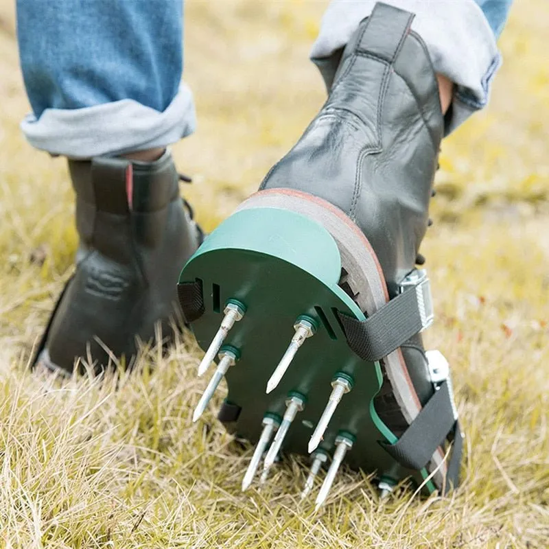 Lawn Aerators - 1 Pair Lawn Aerator Spikes with Adjustable Straps Universal Size for Boots Grass Cultivator