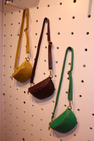 Leather Sling Bag With Strap