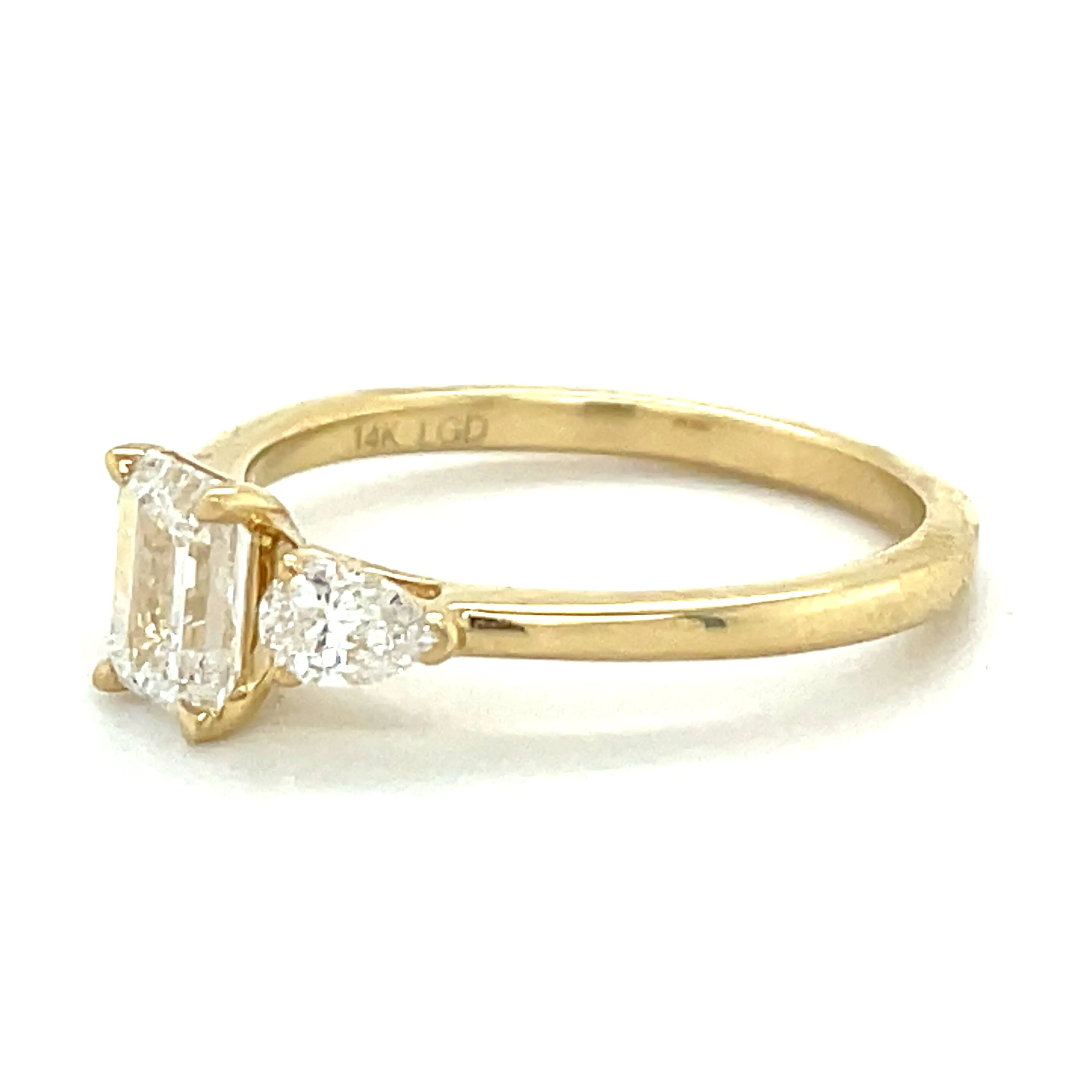 Lillian - 14ct Yellow Gold 1ct Laboratory Grown Three Stone Diamond Engagement Ring