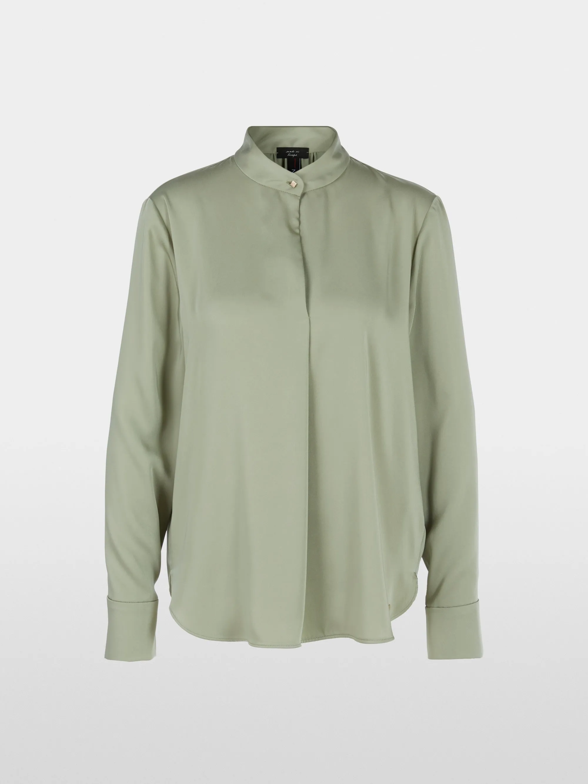 Marc Cain Blouse With Stand Up Collar Frozen Sage