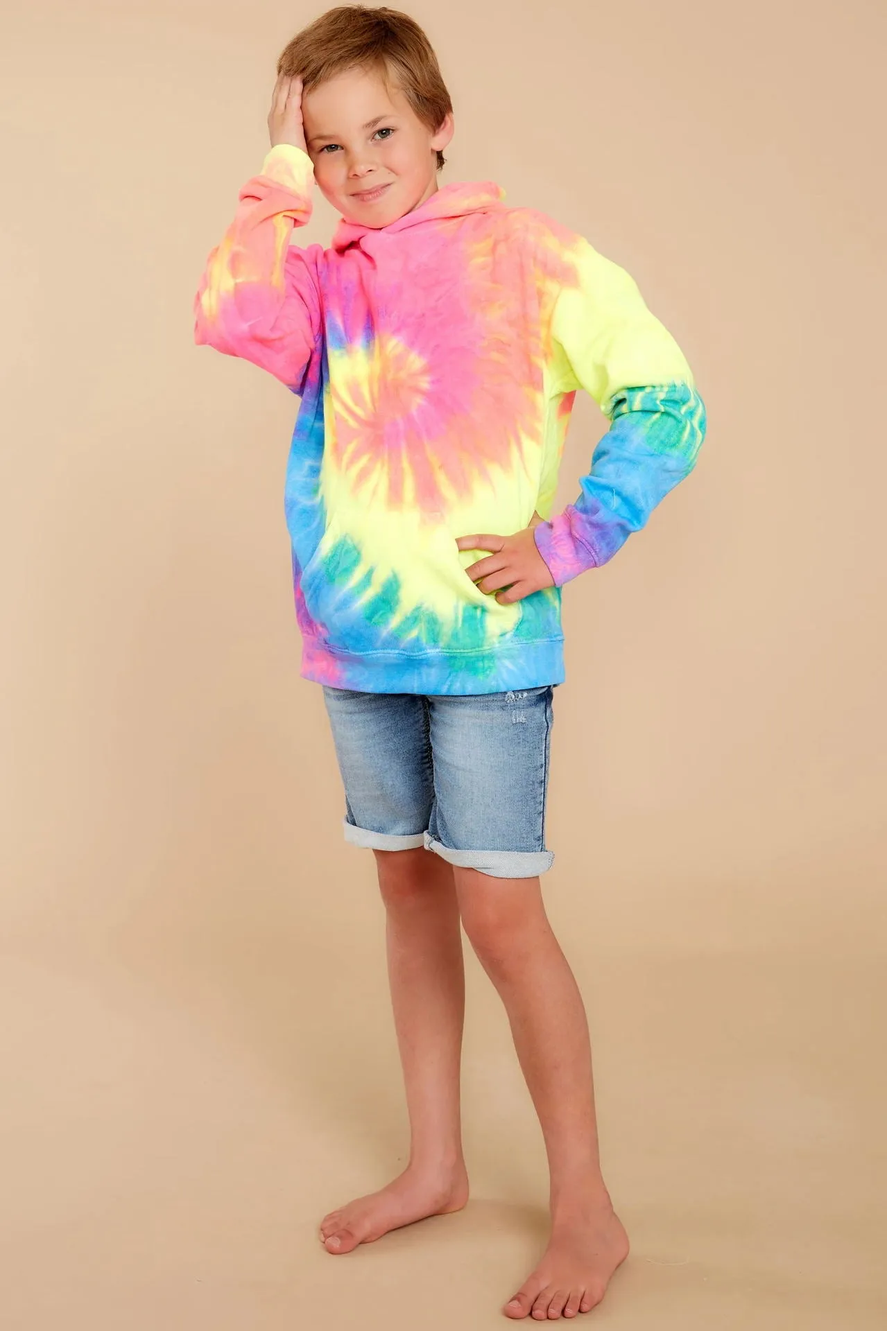 Matching Family Outfit - Oversized Coloured Dye Hoodie with Pockets