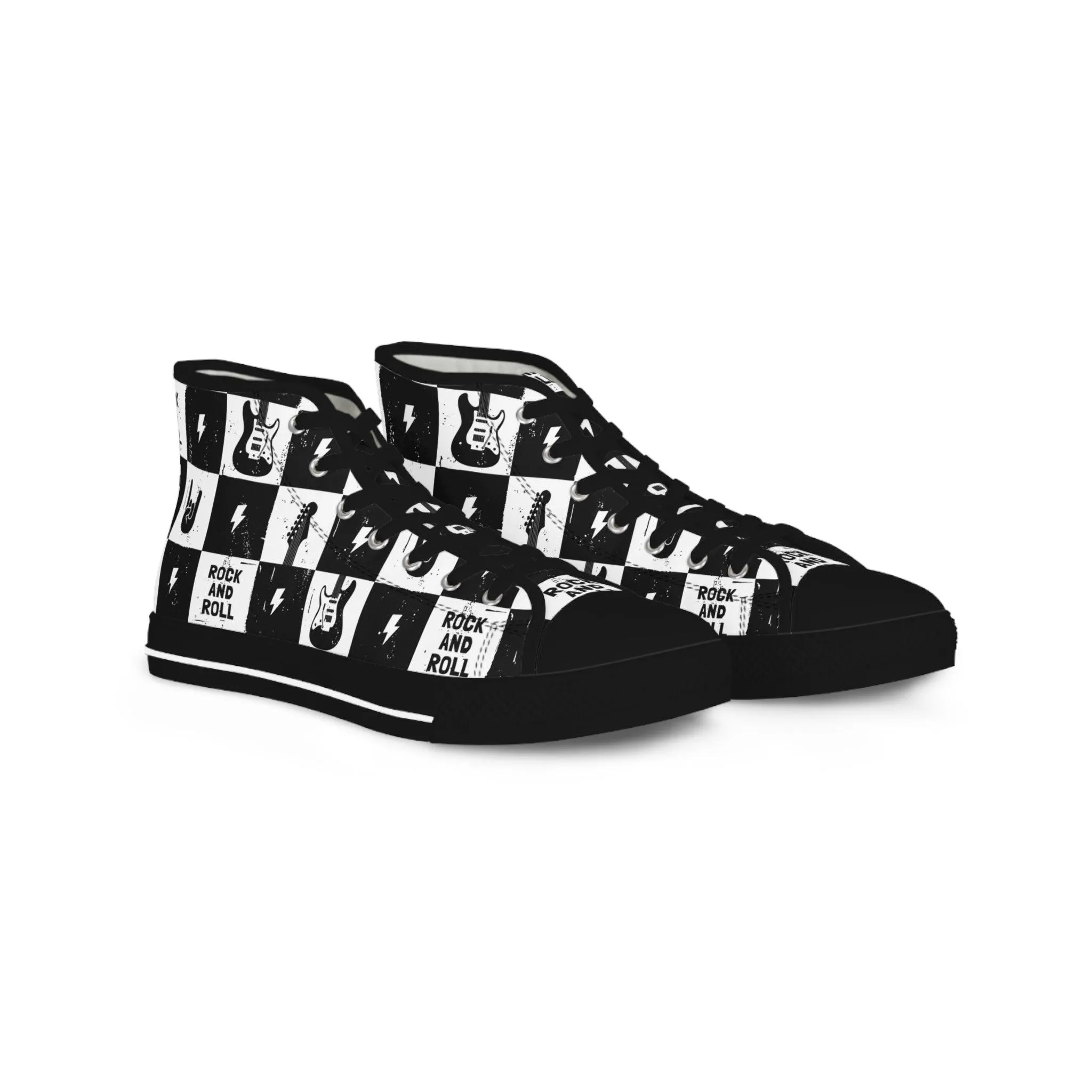 Men's Rock And Roll Squares High Top Sneakers