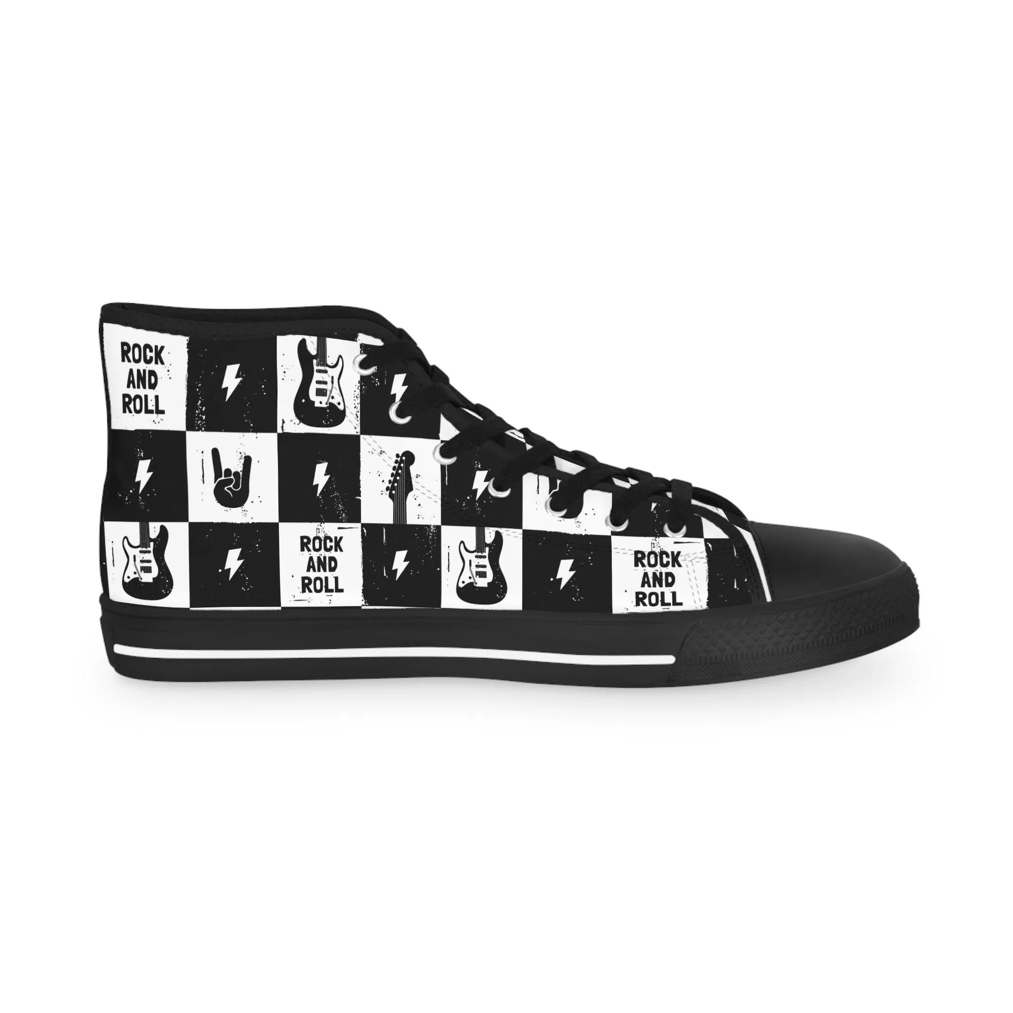 Men's Rock And Roll Squares High Top Sneakers