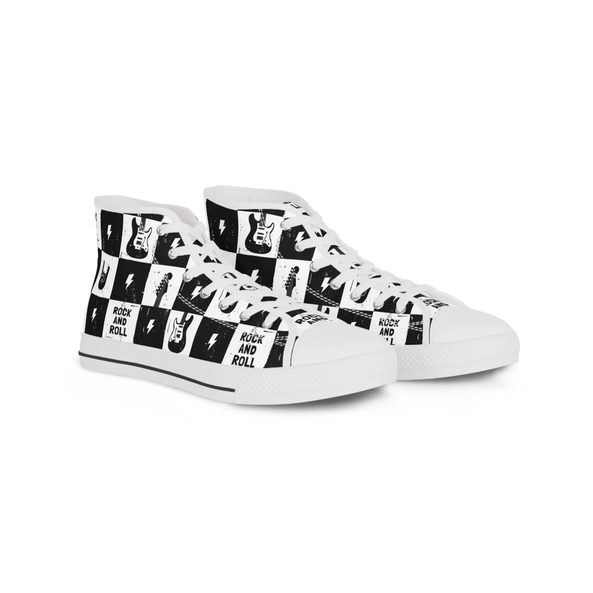 Men's Rock And Roll Squares High Top Sneakers