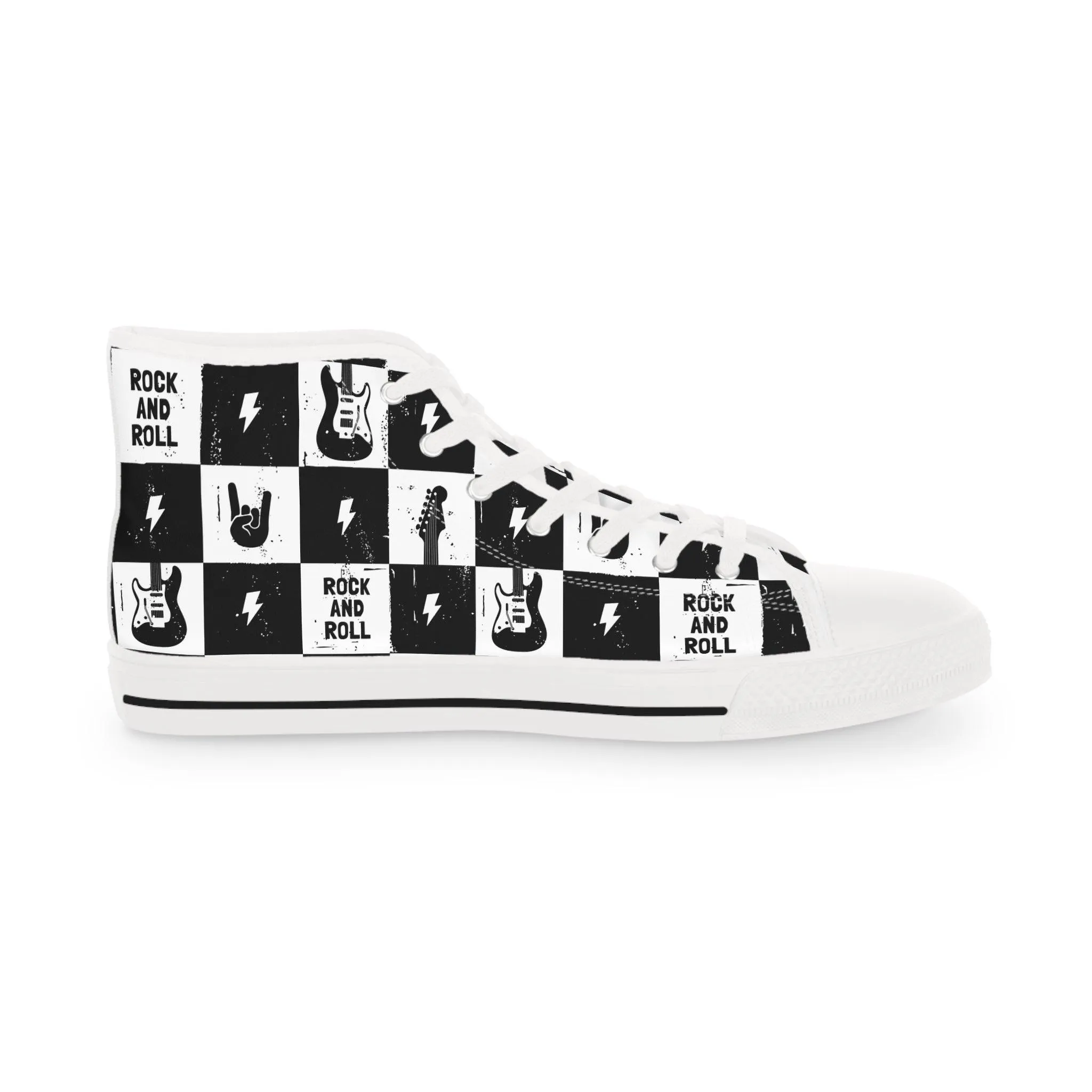 Men's Rock And Roll Squares High Top Sneakers