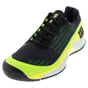 Men's Rush Pro Extra Duty Tennis Shoes Black and Safety Yellow