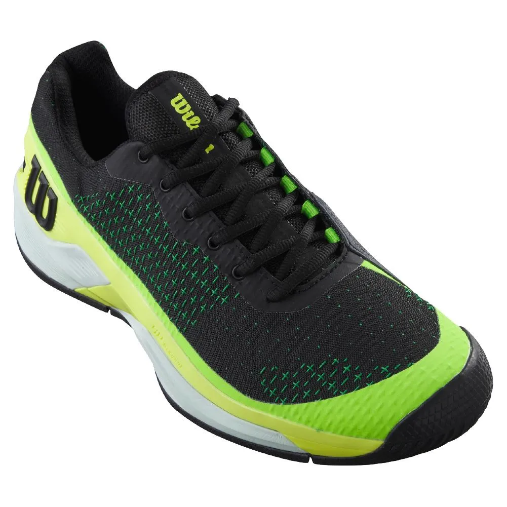 Men's Rush Pro Extra Duty Tennis Shoes Black and Safety Yellow