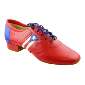 Men's Salsa Dance Shoes, Flexi M, Red Leather