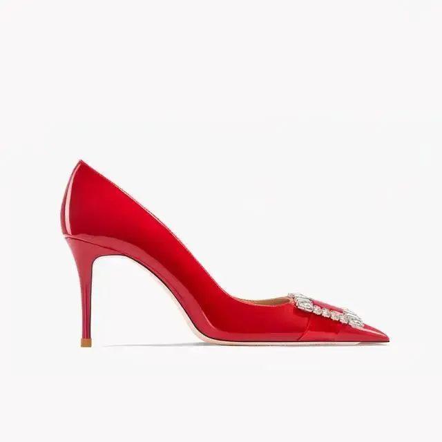 Micaela Red Pump Heels