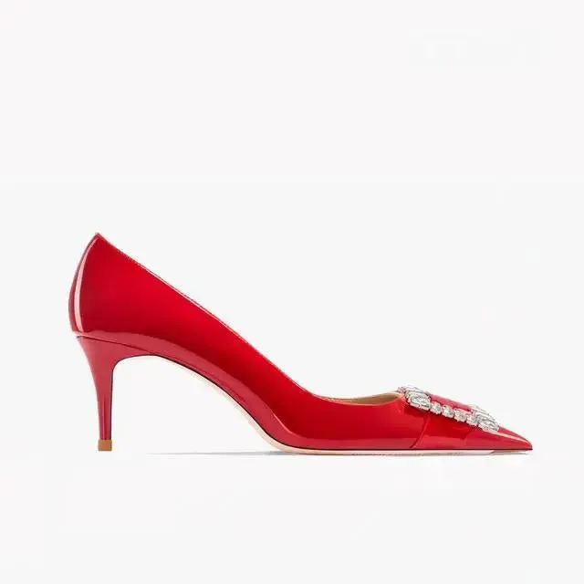 Micaela Red Pump Heels