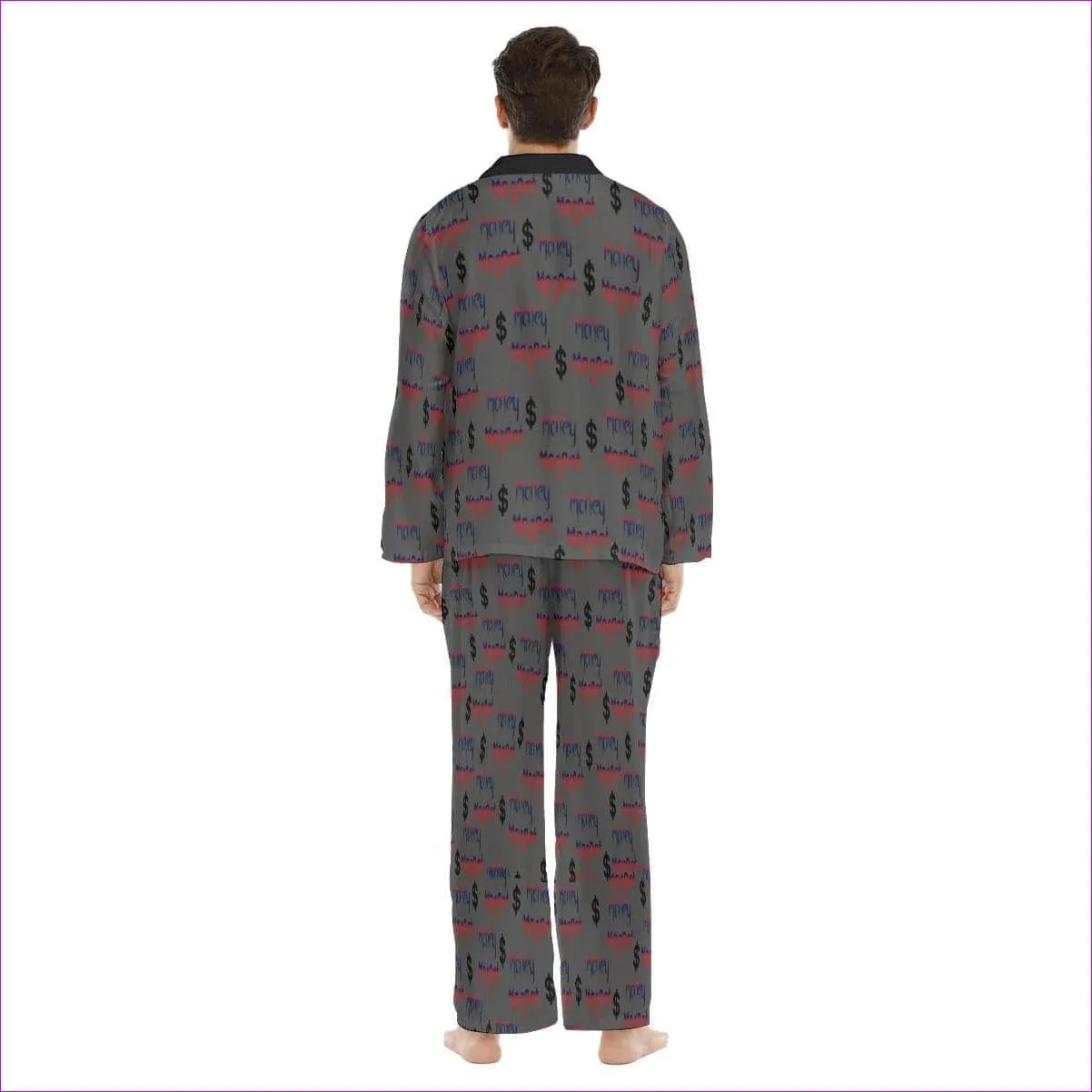 Money Magnet Men's Lapel Pajama Set