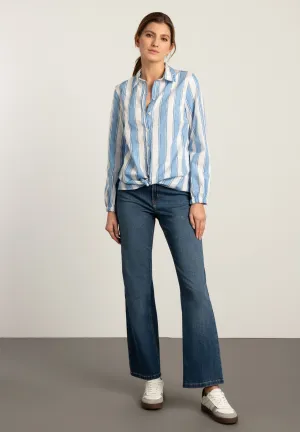 More & More Marlene Wide Leg Blue Denim Jeans