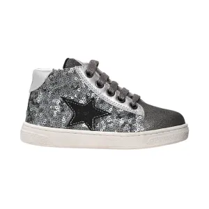 Naturino Girl's (Sizes 27-32) Pinn High Zip Pewter Glitz/Star