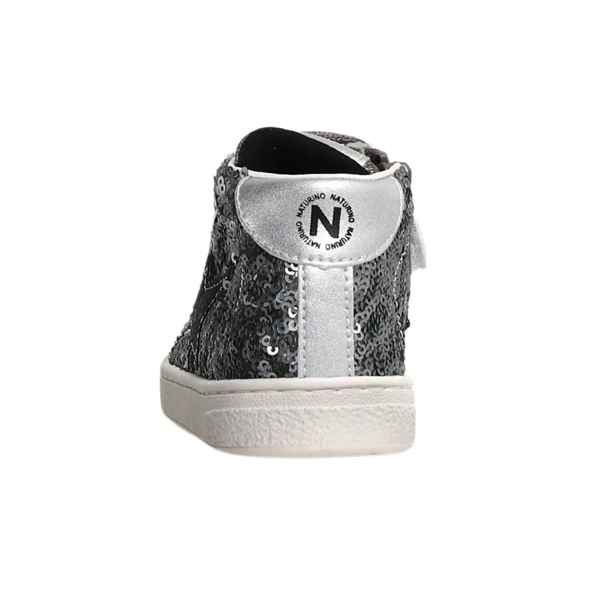 Naturino Girl's (Sizes 27-32) Pinn High Zip Pewter Glitz/Star