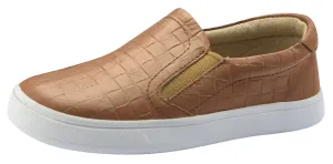 Old Soles Dressy Hoff Leather Sneakers, Tan Weave