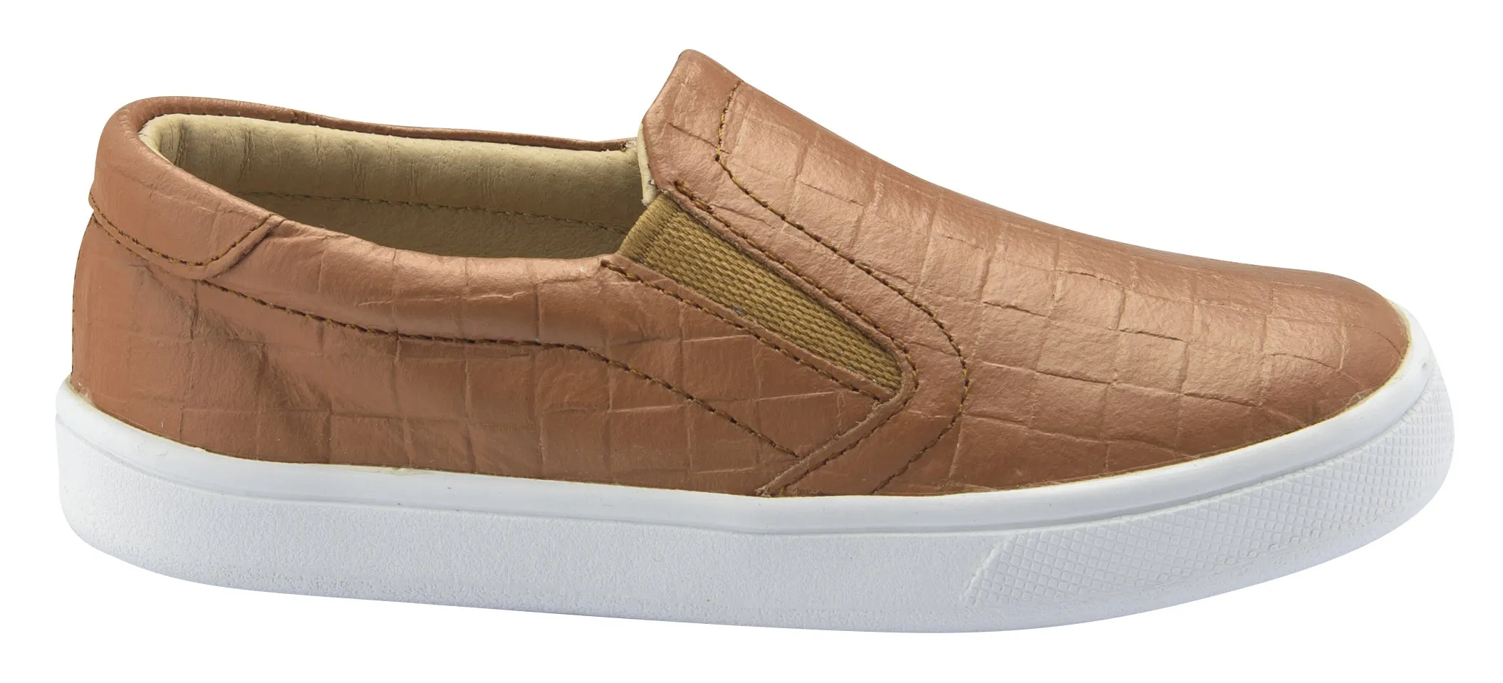 Old Soles Dressy Hoff Leather Sneakers, Tan Weave