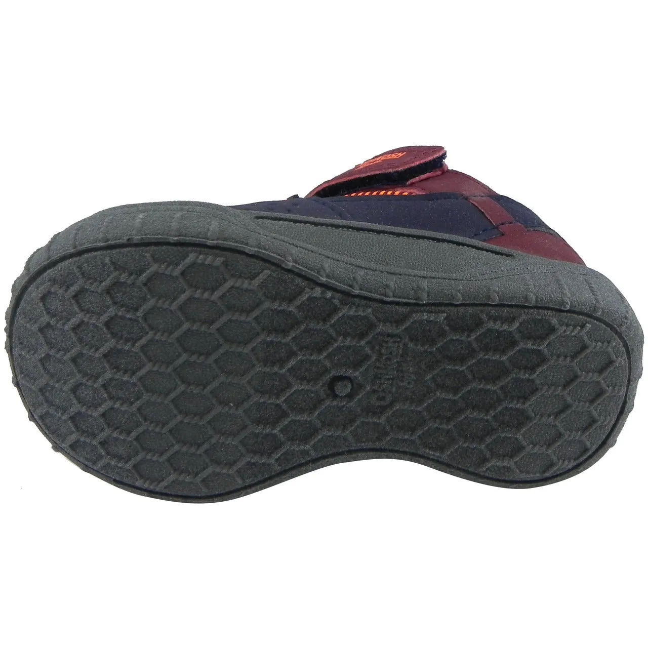 OshKosh Girl's and Boy's Hallux Elastic Lace Hook and Loop Slip On Adventure Sneaker Navy/Burgundy