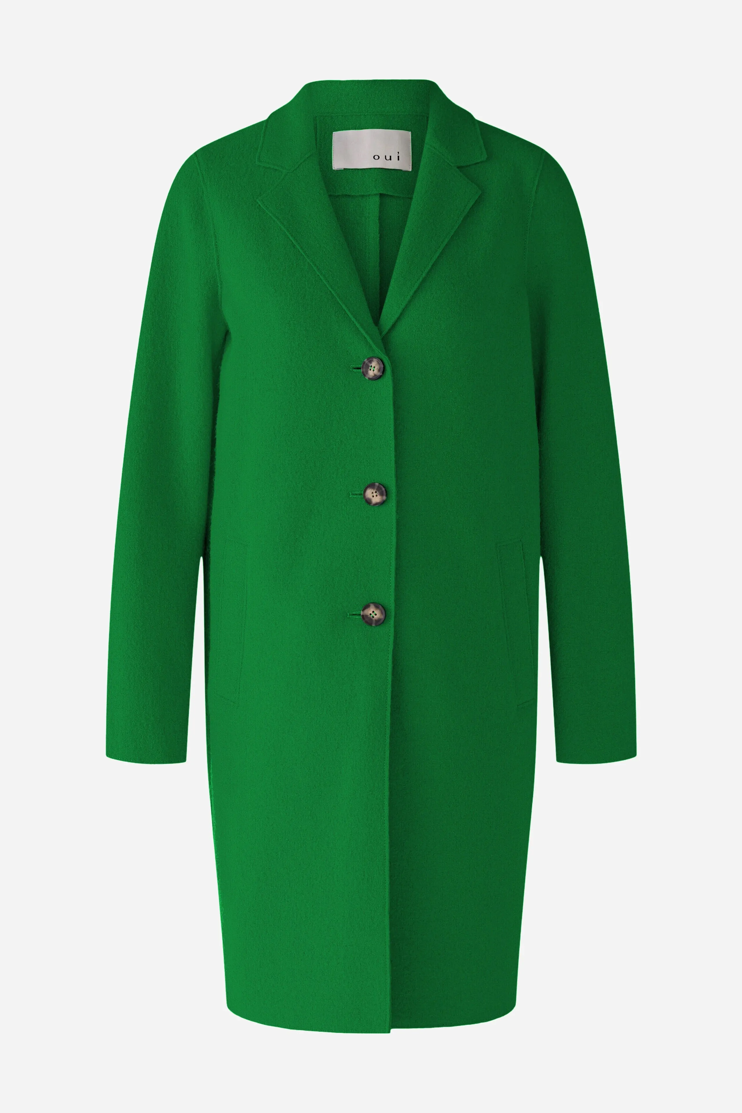 Oui Mayson Wool Coat Dark Green