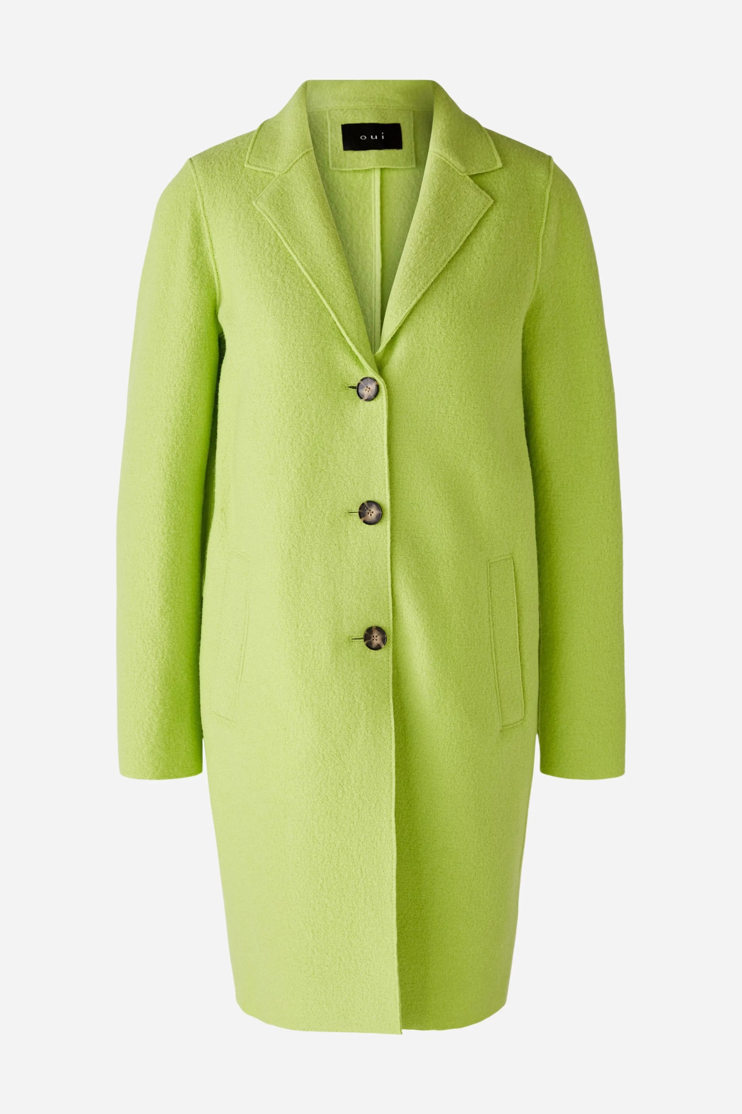 Oui Mayson Wool Coat Lime Green